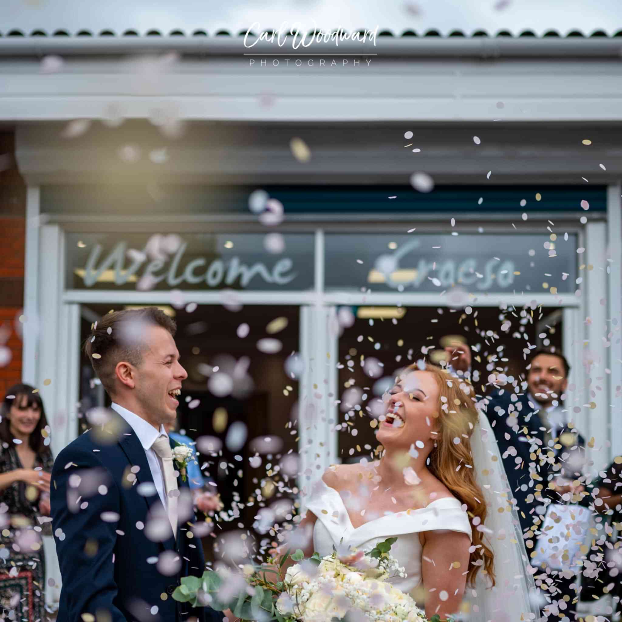 The King Arthur Hotel Bride &amp; Groom Confetti Photographs