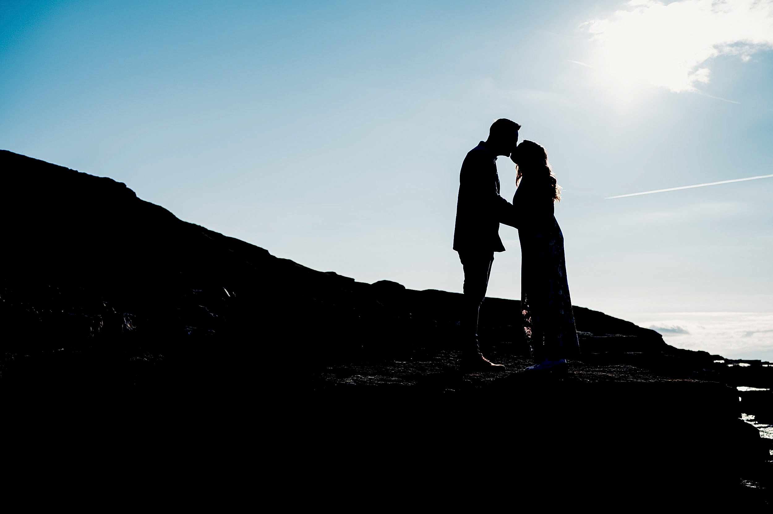 sun set kiss at ogmore beach