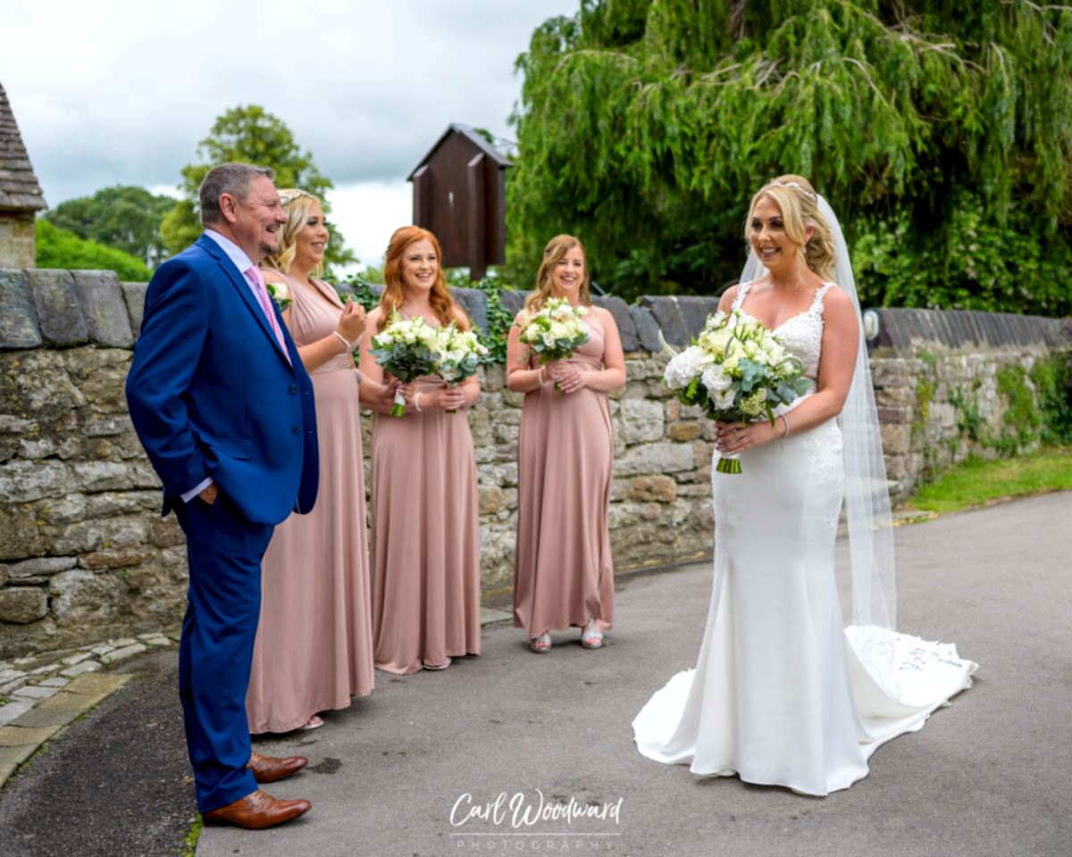 Bride with her Father  at St Pierre Wedding Venue.